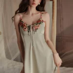 luxury-stain-flowers-nightdress-2 stain slip nightwear