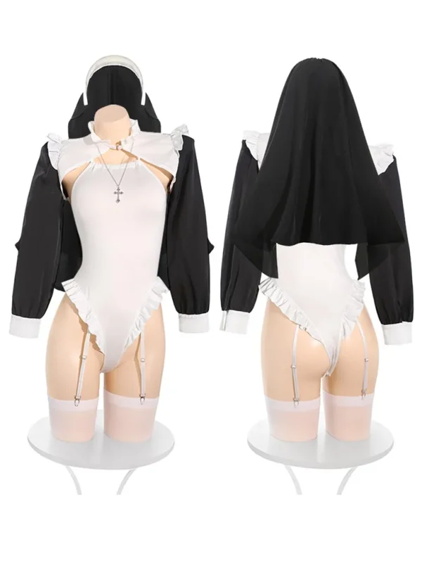 sexy-nun-cosplay-open-crotch-jumpsuit-2 sexy nun cosplay