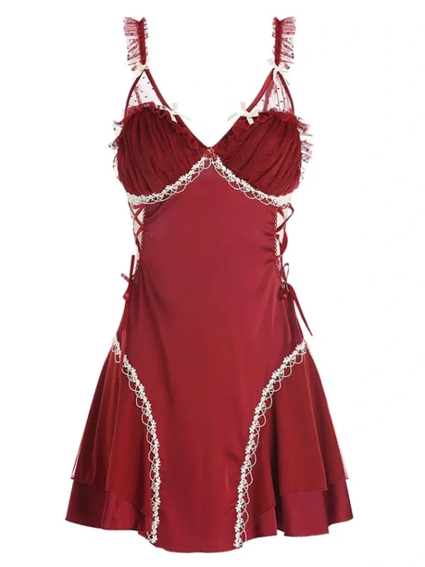 stain-mesh-cute-nightdress-2 silk nightdress