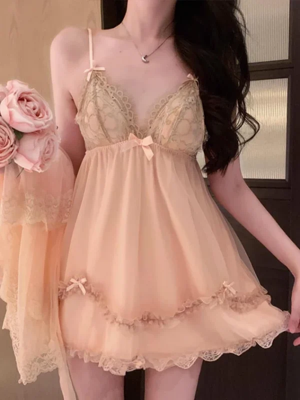 super-cute-lace-nightdress-1 french style nightwear