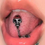 Body-Jewellery-Devil-Skull-Chain-Tongue-Stud-1 body piercing jewellery