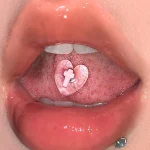 Body-Jewellery-Pearls-Resin-Heart-Tongue-Stud-1 body piercing jewellery