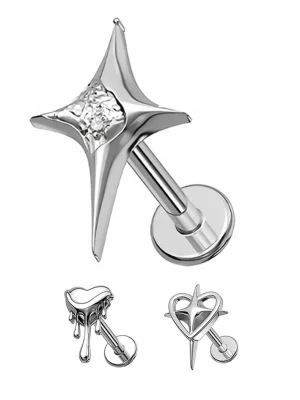 astral-heart-titanium-alloy-lip-ear-stud-5 body piercing jewellery