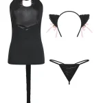 cat-costumes-hollow-lingerie-dress-2 sexy role play costumes