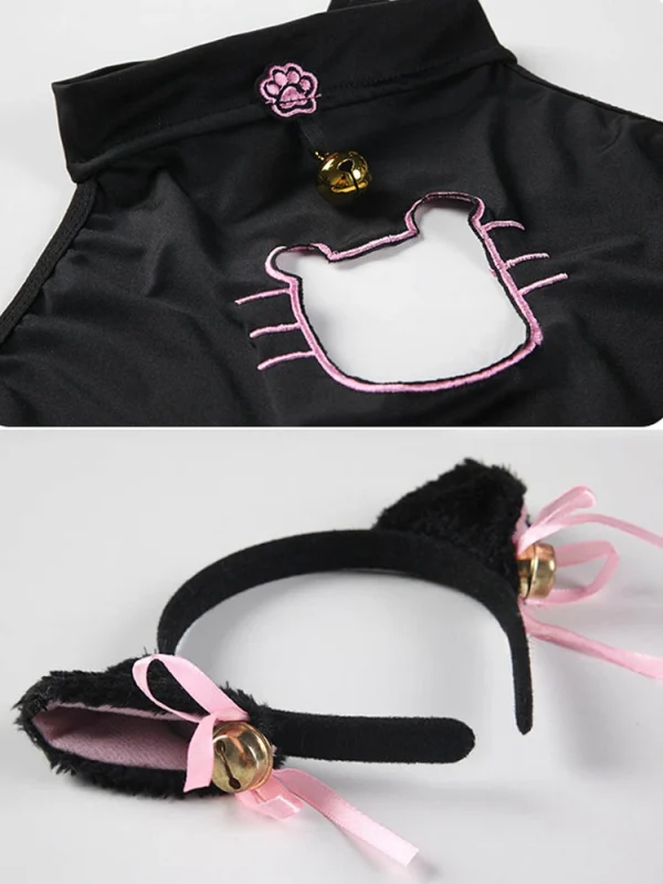 cat-costumes-hollow-lingerie-dress-3 sexy role play costumes