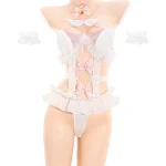 cat-costumes-lingerie-cute-white-jumpsuit-5 role paly lingerie