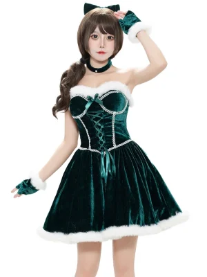christmas-costume-cute-velet-dress-suit-1 cute christmas costumes