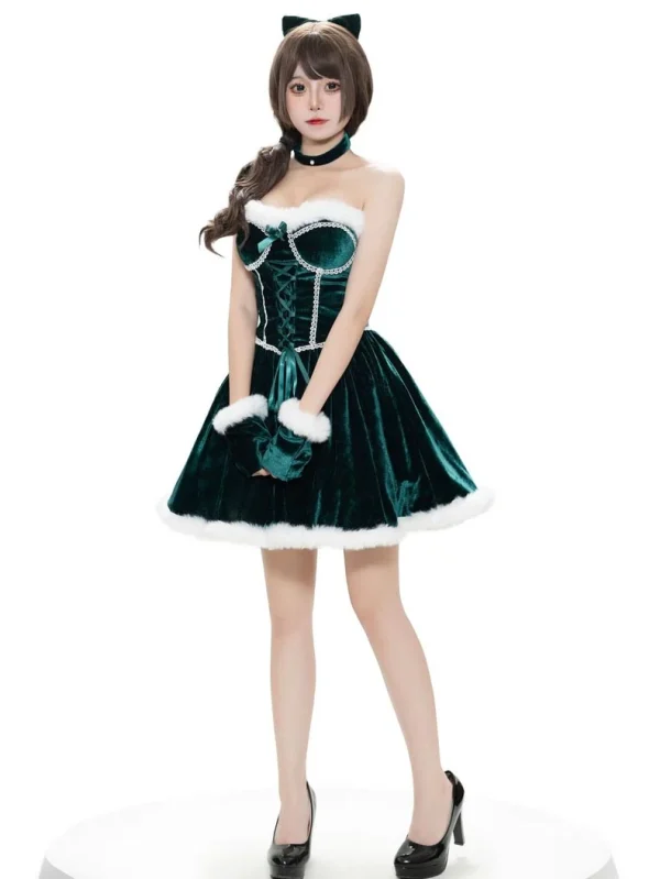 christmas-costume-cute-velet-dress-suit-6 cute christmas costumes