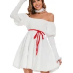 christmas-costume-cute-white-plush-dress-2 cute christmas costumes