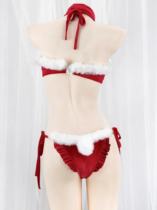christmas-plush-edged-bikini-5 sexy christmas costumes