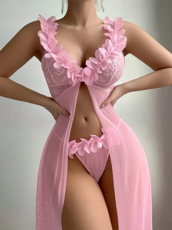 cute-lingerie-dress-pink-flower-suit-1 best lingerie website