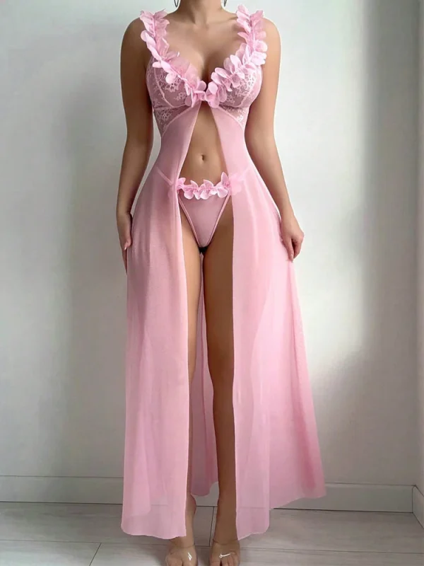 cute-lingerie-dress-pink-flower-suit-3 best lingerie website