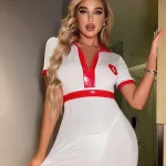 nurse-cosplay-costumes-v-neck-dress-4 sexy nurse cosplay