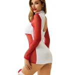nurse-cosplay-red-mesh-dress-set-4 sexy nurse cosplay