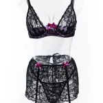 teddy-lingerie-black-lace-apron-set-5 lingerie teddy