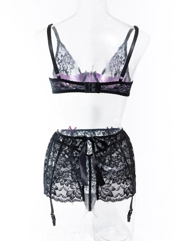 teddy-lingerie-black-lace-apron-set-6 lingerie teddy