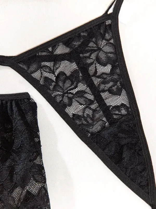 teddy-lingerie-black-lace-apron-set-8 lingerie teddy