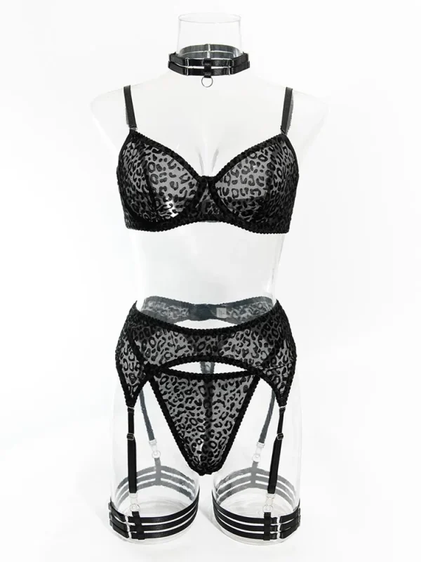 teddy-lingerie-black-leopard-mesh=set-7 lingerie teddy