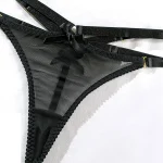 teddy-lingerie-black-mesh-3-piece-set-4 lingerie teddy