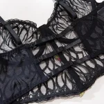 teddy-lingerie-black-mesh-corset-set-8 lingerie teddy