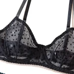 teddy-lingerie-black-mesh-polka-dots-7 sexy teddy lingerie