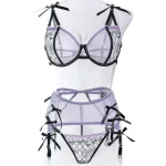 teddy-lingerie-bownots-purple-mesh-set-6 lingerie teddy