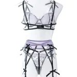 teddy-lingerie-bownots-purple-mesh-set-7 lingerie teddy