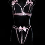 teddy-lingerie-bownots-straps-set-2 lingerie teddy
