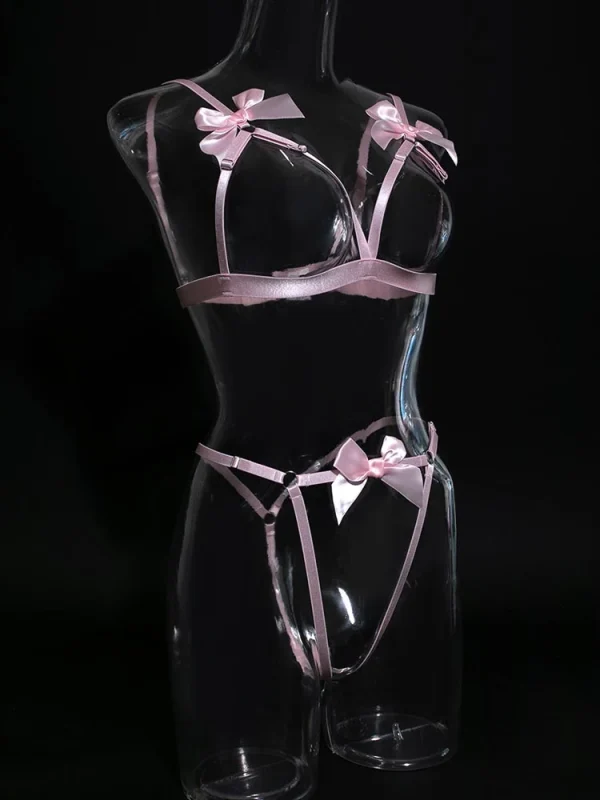 teddy-lingerie-bownots-straps-set-3 lingerie teddy