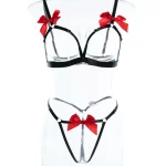 teddy-lingerie-bownots-straps-set-5 lingerie teddy