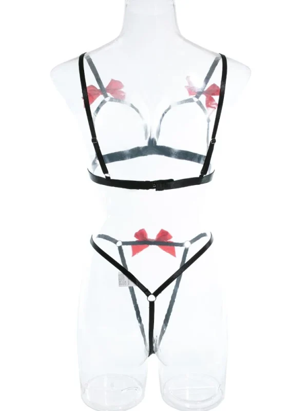 teddy-lingerie-bownots-straps-set-7 lingerie teddy
