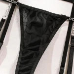 teddy-lingerie-chain-black-mesh-set-5 lingerie teddy