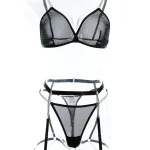 teddy-lingerie-chain-black-mesh-set-6 lingerie teddy