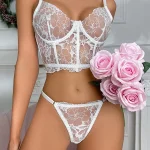 teddy-lingerie-croset-embroidered-mesh-set-4 lingerie teddy