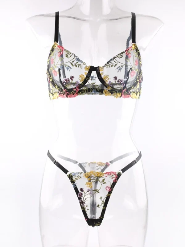 teddy-lingerie-cute-floral-underwear-set-5 lingerie teddy