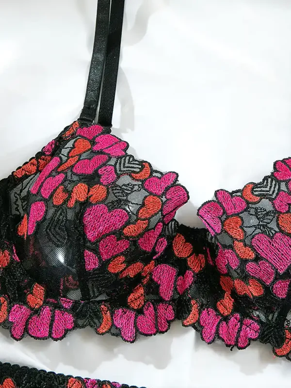 teddy-lingerie-cute-heart-4-piece-set-7 lingerie teddy