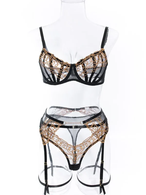 teddy-lingerie-exotic-black-mesh-set-3 lingerie teddy