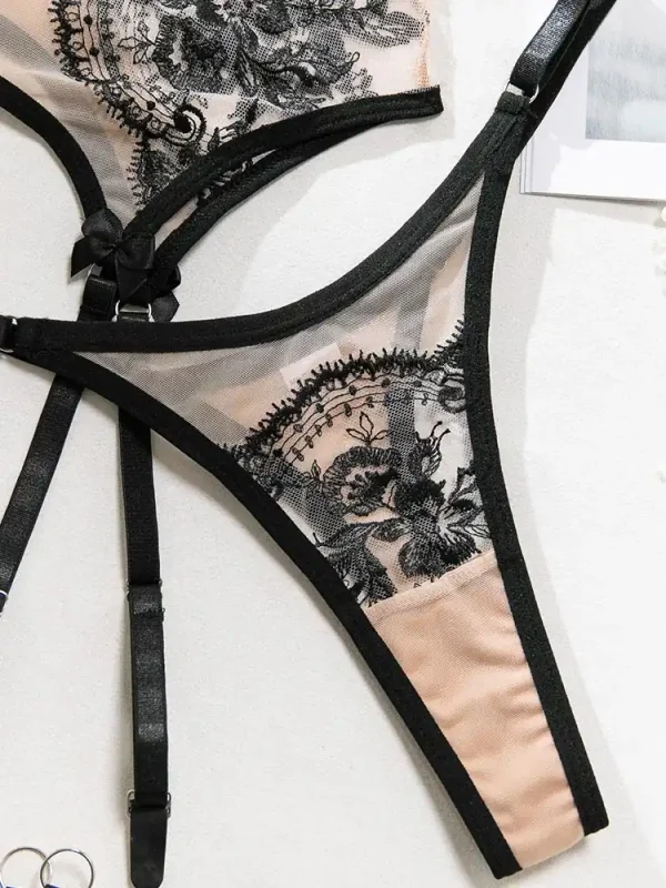 teddy-lingerie-floral-mesh-set-10 sexy teddy lingerie