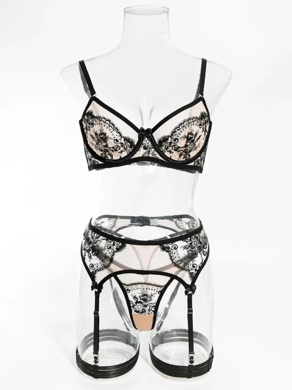 teddy-lingerie-floral-mesh-set-11 sexy teddy lingerie