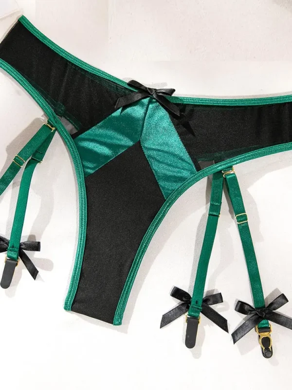 teddy-lingerie-green-black-mesh-suit-6 lingerie teddy
