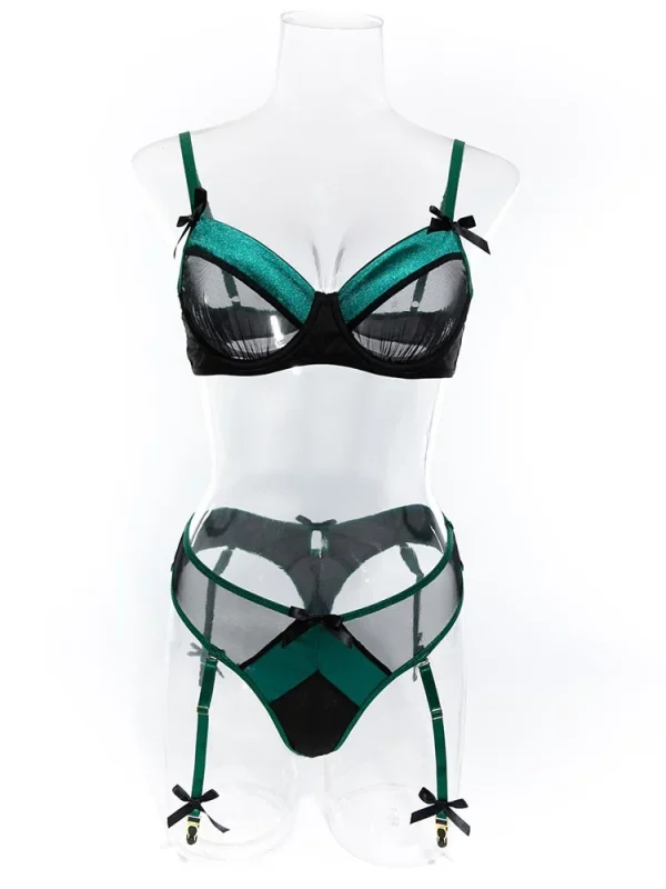 teddy-lingerie-green-black-mesh-suit-7 lingerie teddy