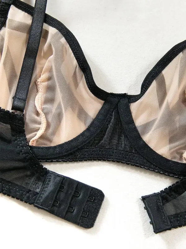 teddy-lingerie-grid-mesh-underwear-set-7 lingerie teddy