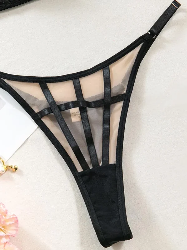 teddy-lingerie-grid-mesh-underwear-set-8 lingerie teddy