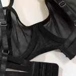 teddy-lingerie-halter-cross-mesh-set-4 lingerie teddy