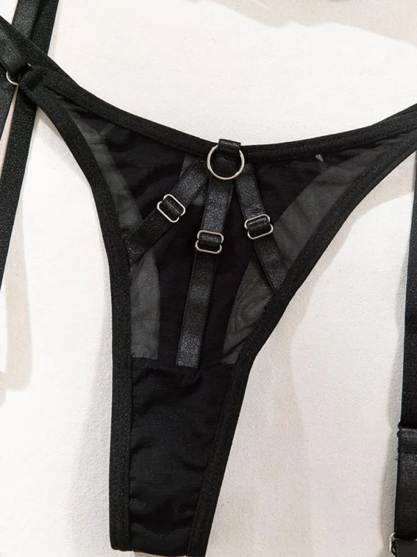 teddy-lingerie-halter-cross-mesh-set-5 lingerie teddy