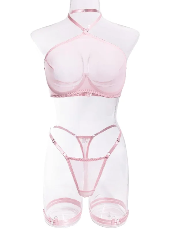 teddy-lingerie-halter-mesh-cute-suit-2 lingerie teddy