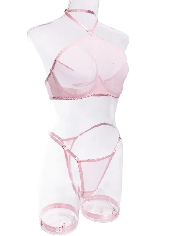 teddy-lingerie-halter-mesh-cute-suit-3 lingerie teddy