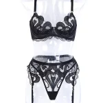 teddy-lingerie-heart-embroidered-mesh-set-4 lingerie teddy