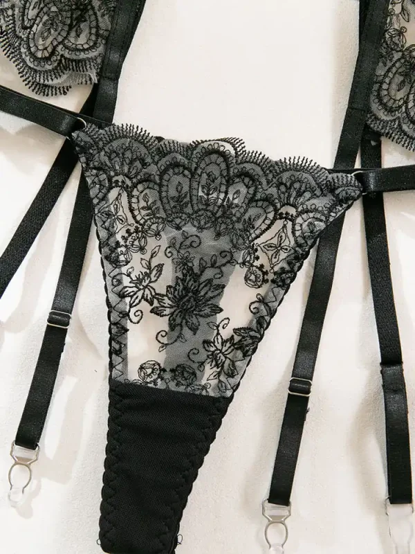 teddy-lingerie-hot-embroidered-4-piece-set-8 lingerie teddy