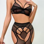 teddy-lingerie-mesh-black-hollow-suit-1 lingerie teddy